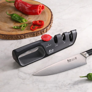 4-in-1 Kitchen Knife Accessories,3-Stage Kitchen Knife Sharpener