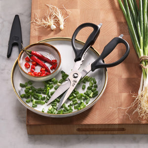 
                  
                    Load image into Gallery viewer, 9-Inch Heavy Duty Utility Kitchen Shears with Blade Holder, 67767
                  
                