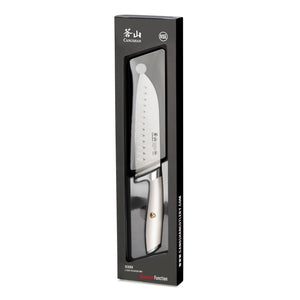 
                  
                    Load image into Gallery viewer, L1 Series 7-Inch Santoku Knife, White, Forged German Steel, 1026900
                  
                