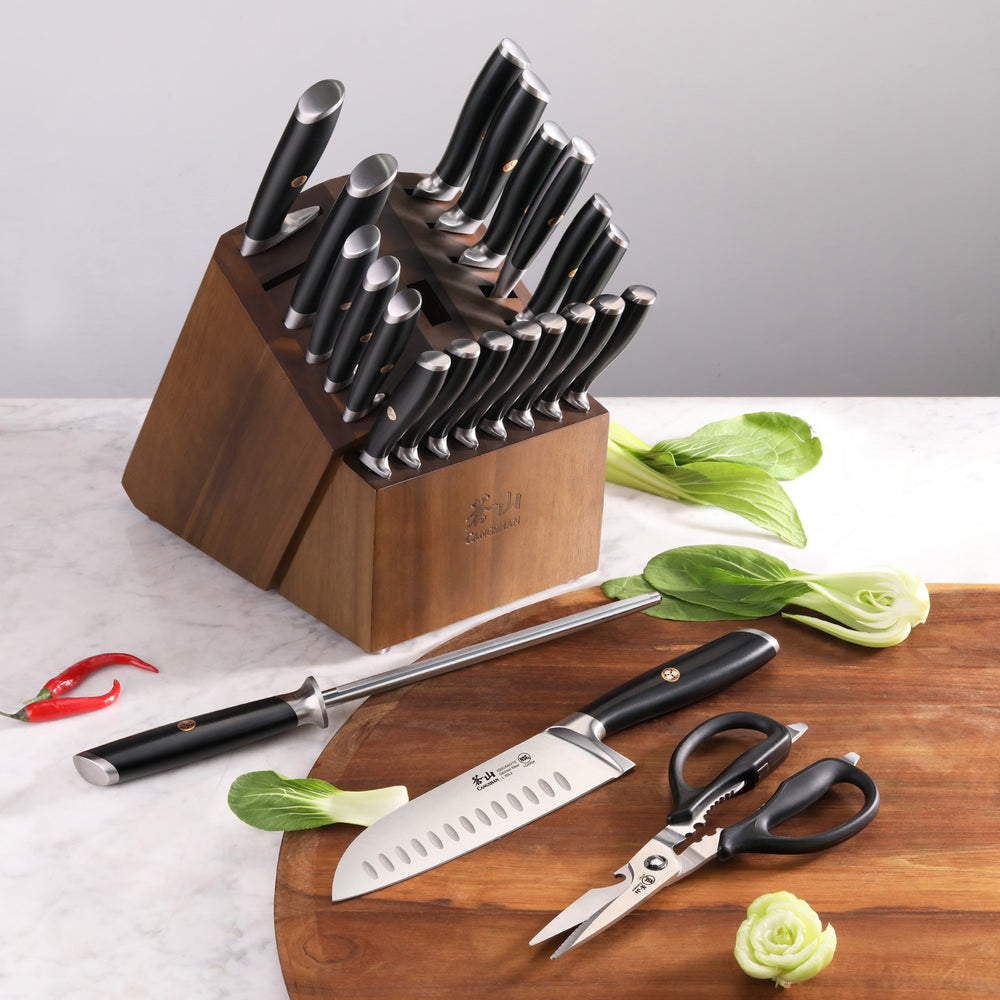 
                  
                    Load image into Gallery viewer, Cangshan L/L1 Series German Steel Forged 23-Piece Classic Knife Block Set
                  
                