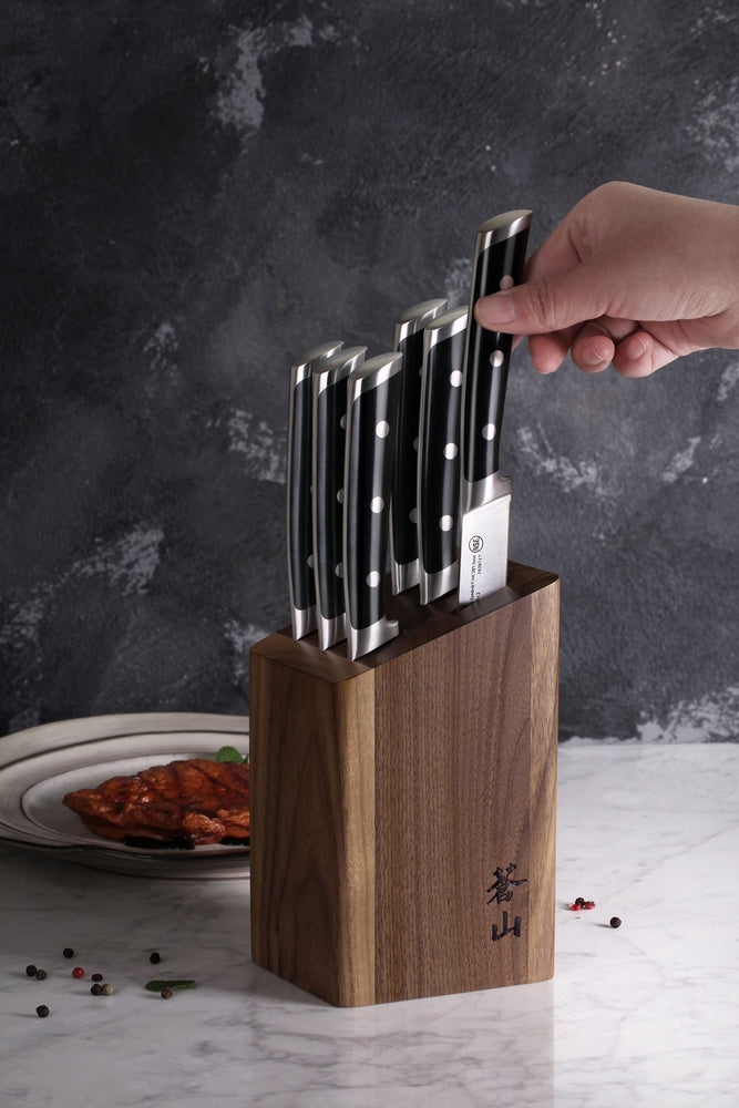 
                  
                    Load image into Gallery viewer, Cangshan TS Series Swedish 14C28N Steel Forged 6-Piece Knife Block Set
                  
                