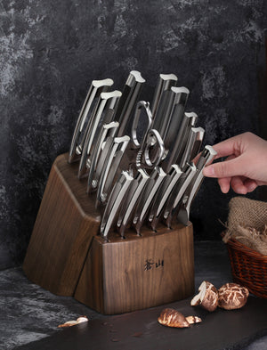  Cangshan N1 Series 1022377 23-Piece German Steel Forged Knife  Block Set, Walnut Block: Home & Kitchen