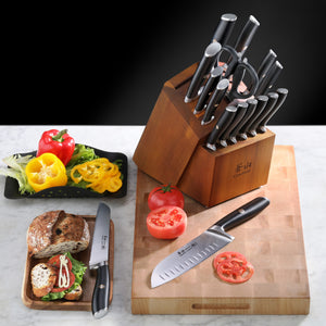 
                  
                    Load image into Gallery viewer, L &amp;amp; L1 Series 17-Piece Knife Set, Forged German Steel
                  
                