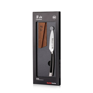 TN1 Series 3.5-Inch Paring with Wood Cangshan Forged Knife – Sheath, Swedish Company Cutlery 14C2