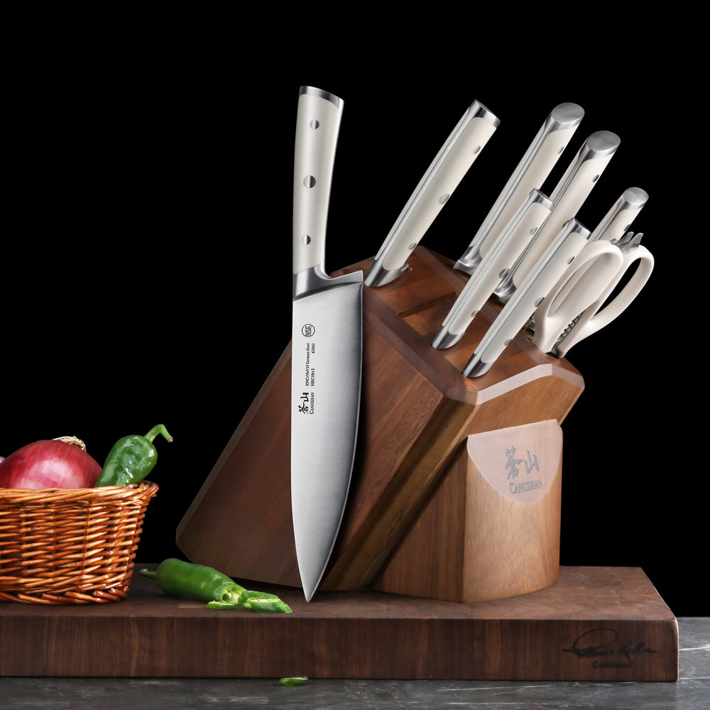 
                  
                    Load image into Gallery viewer, Cangshan H1 Series 1026153 German Steel Forged 10-Piece Knife Block Set
                  
                