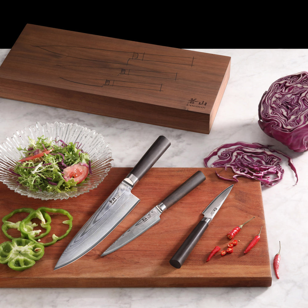 HAKU Series 8-Inch Sashimi Knife with Sheath, Forged X-7 Damascus Stee –  Cangshan Cutlery Company