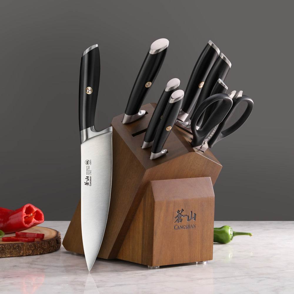  Cangshan H Series 1026160 German Steel Forged 10-Piece Knife  Block Set: Home & Kitchen