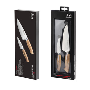 
                  
                    Load image into Gallery viewer, OLIV Series 2-Piece Starter Knife Set, Forged Swedish 14C28N Steel, 501660
                  
                
