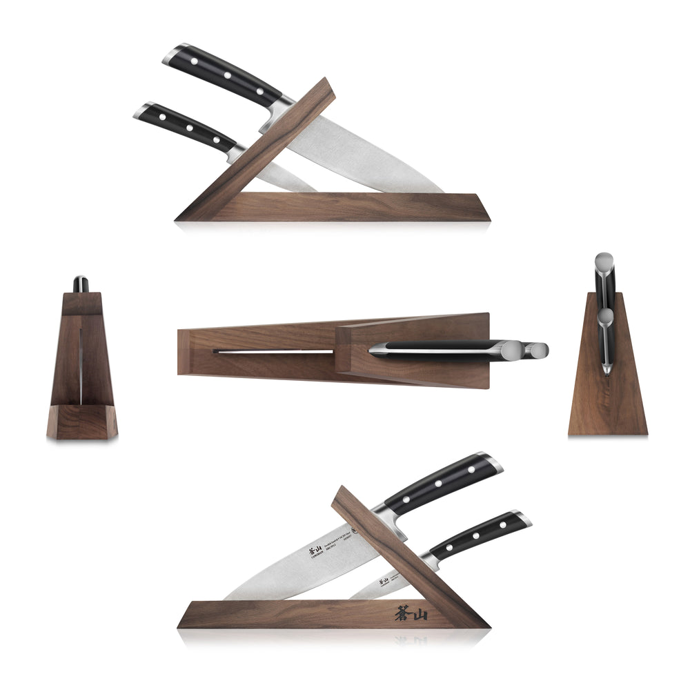 
                  
                    Load image into Gallery viewer, Cangshan TS Series 1021417 Swedish 14C28N Steel Forged 3-Piece TAI Knife Block Set, Walnut
                  
                