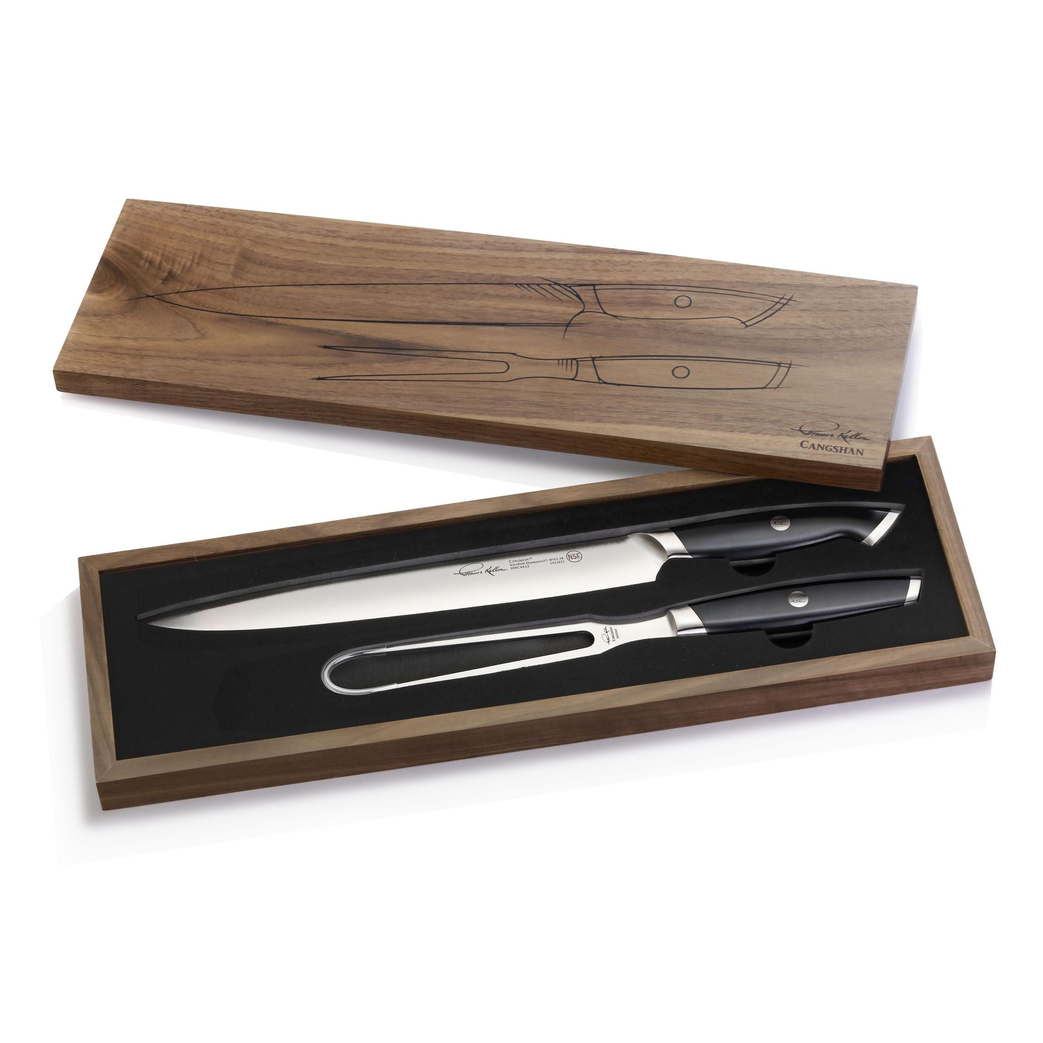 TKSC 2-Piece Carving Set, Forged Swedish Powder Steel, Thomas Keller Signature Collection, Black, 1024692