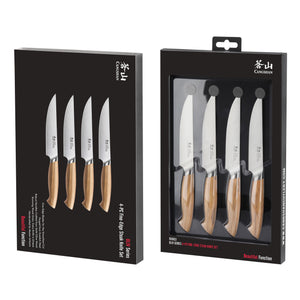 Cangshan OLIV Series 501684 Swedish 14C28N Steel Forged 8-Piece Knife Block  Set, Maple