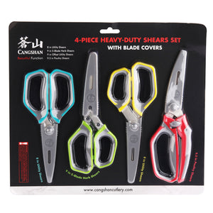 4-Piece Heavy Duty Shears Set with Blade Holders, 502964 – Cangshan Cutlery  Company