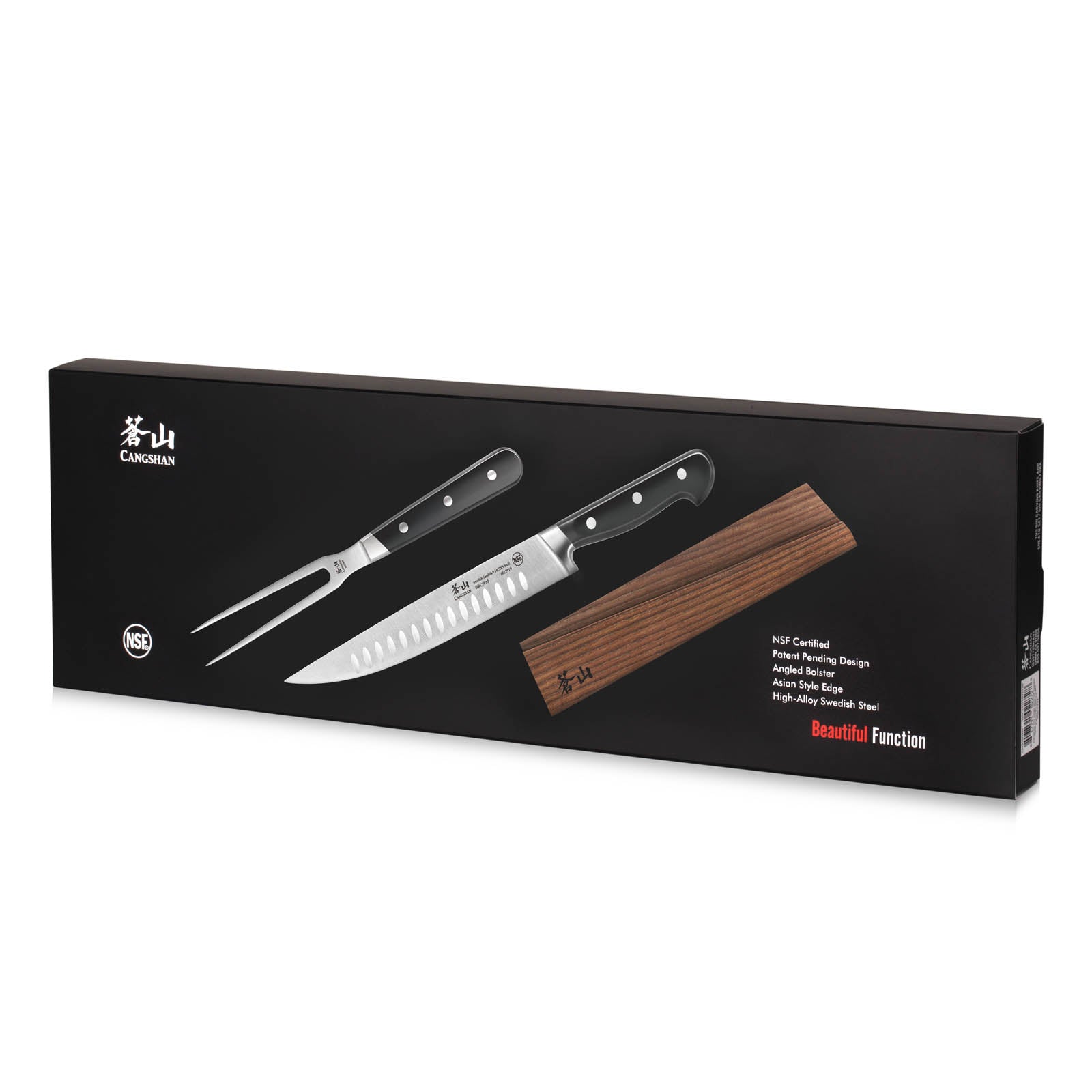 TV2 Series 2-Piece Carving Set, Forged Swedish 14C28N Steel, 1022728