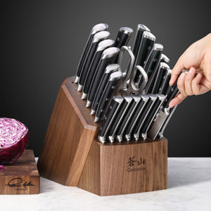 S1 Series 23-Piece Knife Block Set, Forged German Steel, Walnut Block, – Cangshan  Cutlery Company