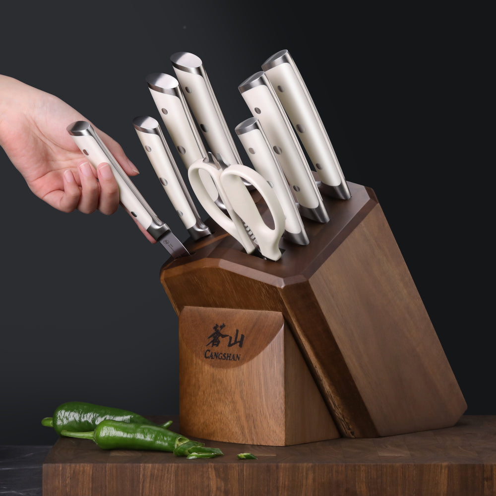 
                  
                    Load image into Gallery viewer, Cangshan H1 Series 1026153 German Steel Forged 10-Piece Knife Block Set
                  
                
