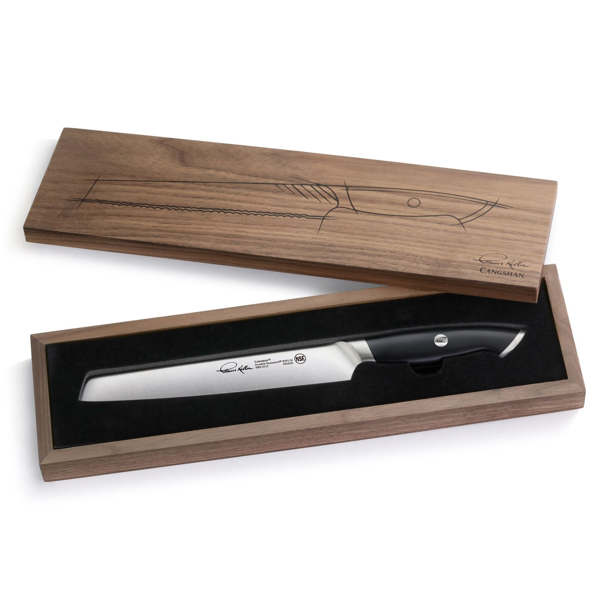 TKSC 8-Inch Bread Knife, Forged Swedish Powder Steel, Thomas Keller Signature Collection, 1024241