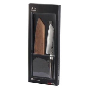 
                  
                    Load image into Gallery viewer, HAKU Series 7-Inch Kiritsuke Knife with Sheath, Forged X-7 Damascus Steel, 501059
                  
                