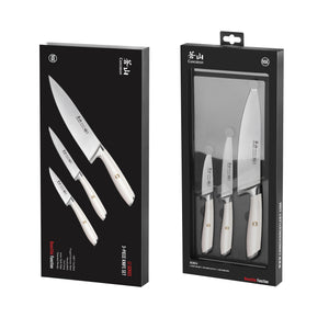 Cangshan L1 Series 1026856 German Steel Forged 17-Piece Shan Knife Block Set, White