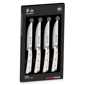 
                  
                    Load image into Gallery viewer, S1 Series 4-Piece Steak Knife Set, 5-Inch Straight-Edge Blade, Forged German Steel, 1020366
                  
                