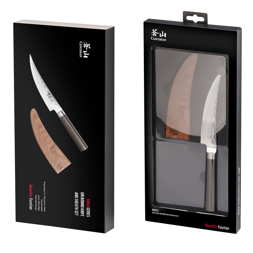 HAKU Series 6-Inch Boning Knife with Sheath, Forged X-7 Damascus Steel –  Cangshan Cutlery Company