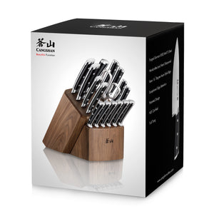 
                  
                    Load image into Gallery viewer, S Series 17-Piece Knife Block Set, Forged German Steel, Walnut Block, 1024043
                  
                
