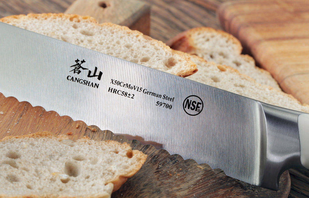 
                  
                    Load image into Gallery viewer, S1 Series 8-Inch Bread Knife, Forged German Steel Blade, 59700
                  
                