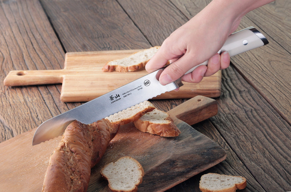 
                  
                    Load image into Gallery viewer, S1 Series 8-Inch Bread Knife, Forged German Steel Blade, 59700
                  
                