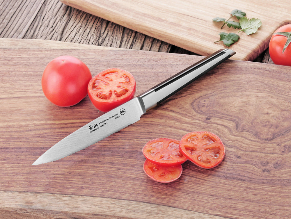 N1 Series 5-Inch Serrated Utility Knife, Forged German Steel, 59809 – Cangshan  Cutlery Company