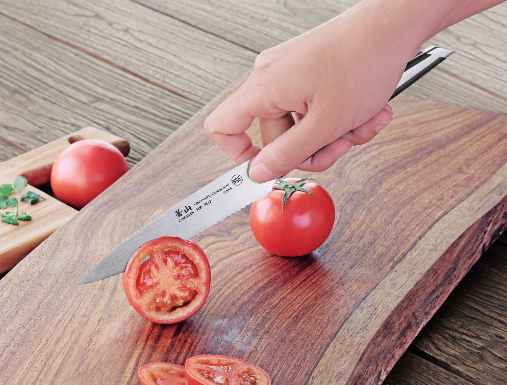 X Series 5-Inch Serrated Utility Knife, Forged German Steel, 59885