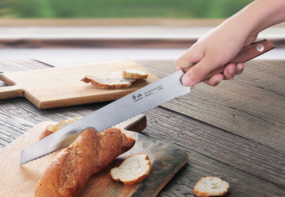 Ash Wood Bread Knife, Artisanal Bread Knife, Bread Knife, Bread