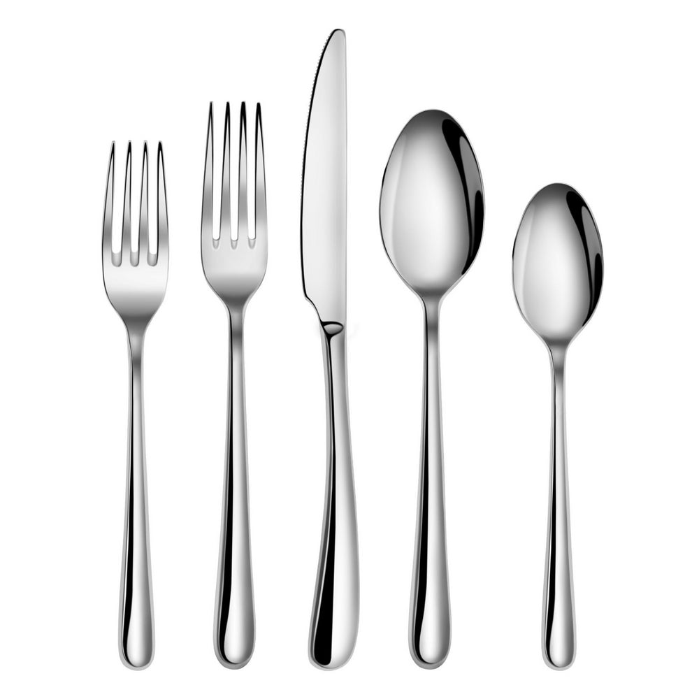 
                  
                    Load image into Gallery viewer, Rain II Series 20-Piece Forged Flatware Set, Stainless Steel 18/10, 1027013
                  
                