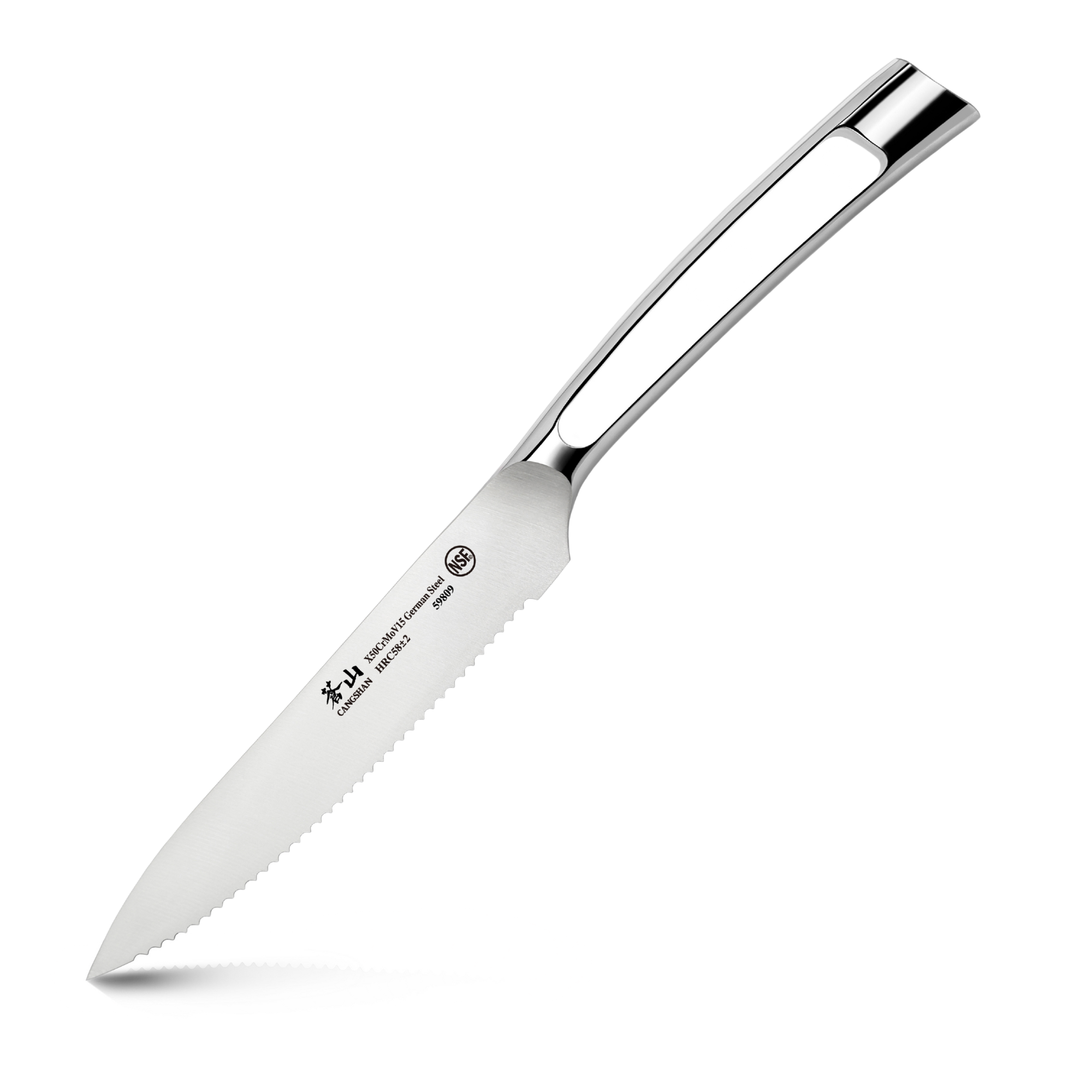 N1 Series 5-Inch Serrated Utility Knife, Forged German Steel, 59809 – Cangshan  Cutlery Company