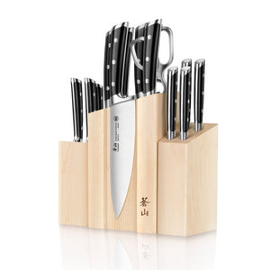 
                  
                    Load image into Gallery viewer, Cangshan TS Series 1021431 Swedish 14C28N Steel Forged DENALI Magnetic Knife Block Set, Maple
                  
                