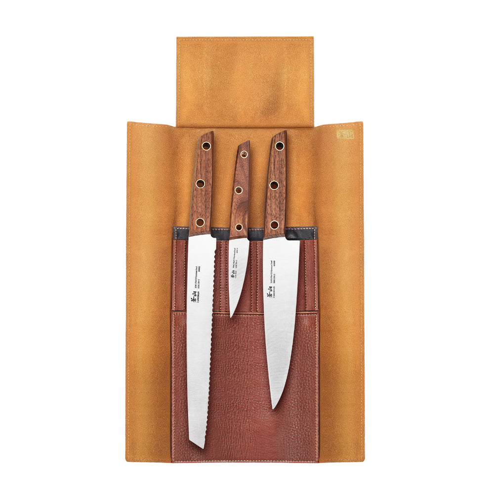 
                  
                    Load image into Gallery viewer, Cangshan W Series 59953 4-Piece Leather Roll Knife Set
                  
                