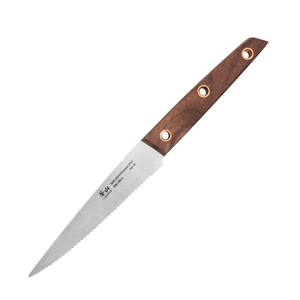 
                  
                    Load image into Gallery viewer, W Series 5-Inch Serrated Utility Knife, German Steel, 60126
                  
                