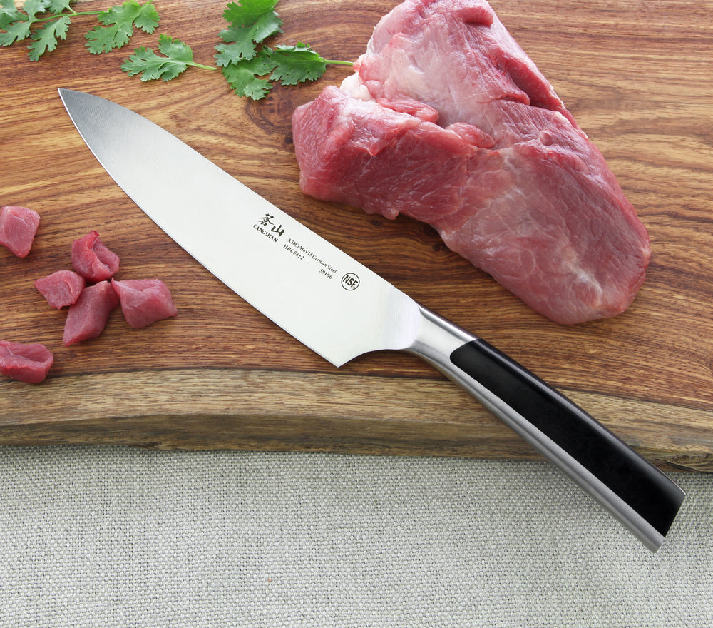 8 Inch German Chef Knife with Black ABS Handle by GW