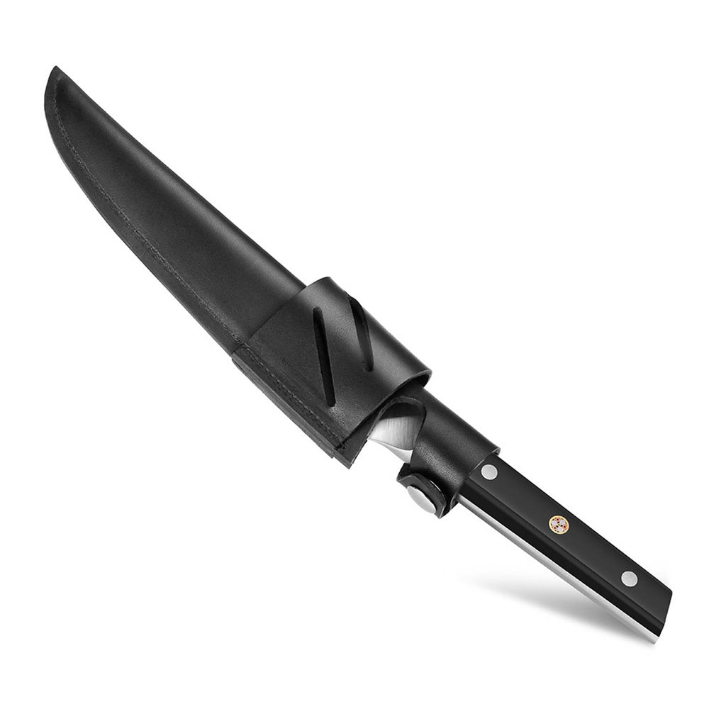 
                  
                    Load image into Gallery viewer, TC Series 7-Inch Fillet Knife with Leather Sheath, Forged Swedish 14C28N Steel, 1020472
                  
                