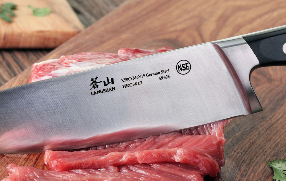 Prazision Collection by Cangshan, German MA5 Steel 8-Inch Chef's Knife, Made in Solingen, Germany