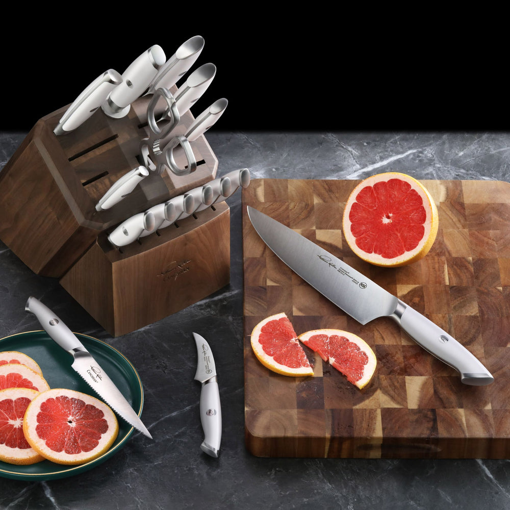  Cangshan Thomas Keller Signature Collection Swedish Powder  Steel Forged, 17-Piece Knife Block Set, Walnut, Black: Home & Kitchen