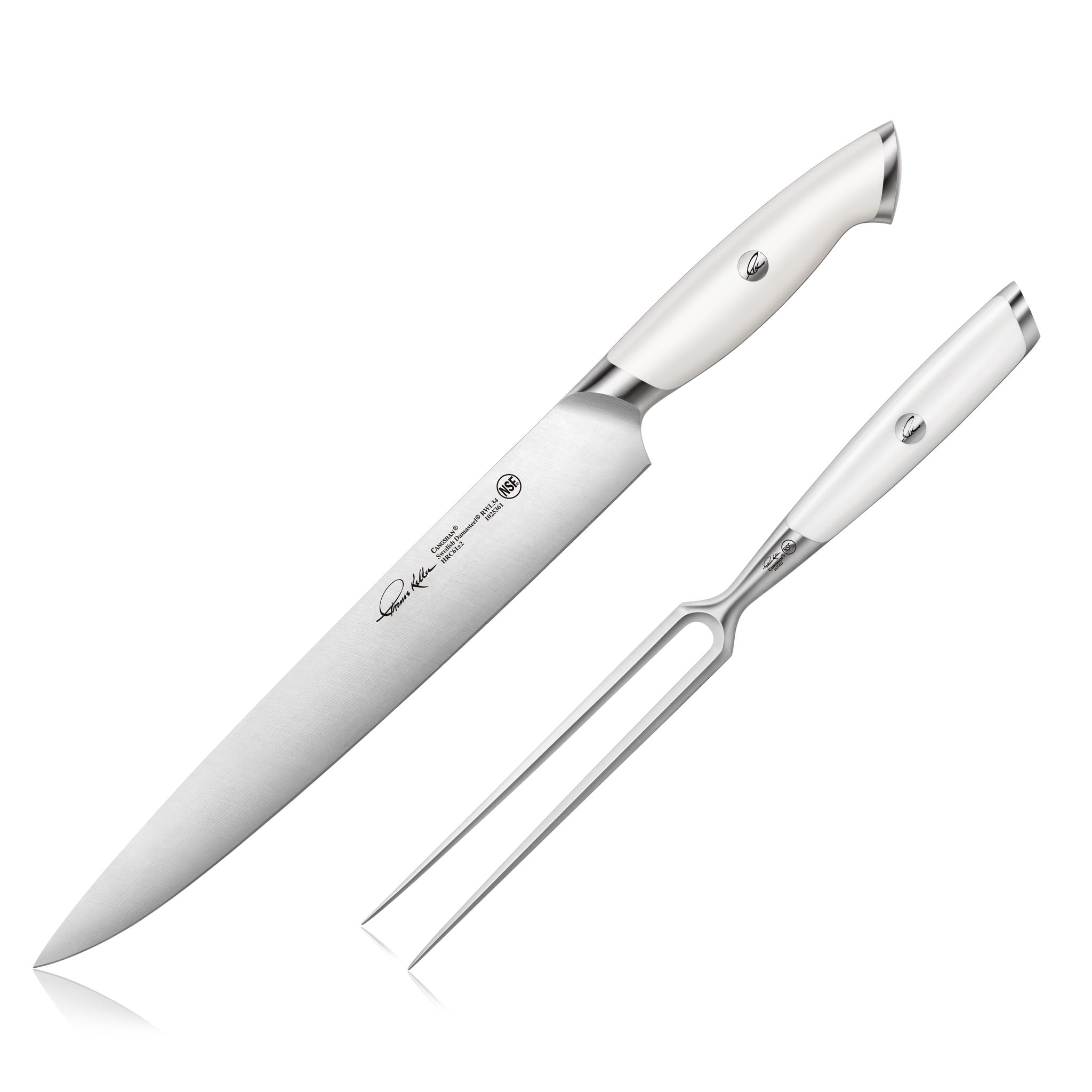 Classic Cuisine Electric Carving Knife Set w/ 2 Stainless Steel Blades -  9097720
