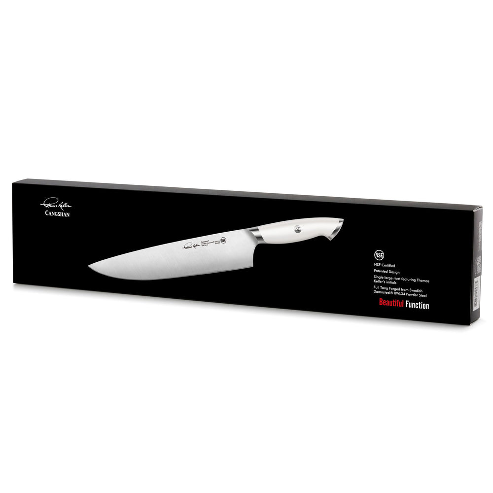 
                  
                    Load image into Gallery viewer, TKSC Series 10-Inch Chef&amp;#39;s Knife, Forged Swedish Powder Steel, Thomas Keller Signature Collection, White, 1025385
                  
                