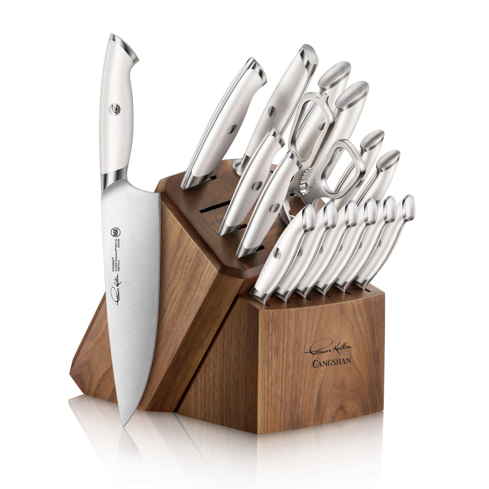 Knife Set, 14-piece Karcu Kitchen Knife Block Set, German Stainless Steel  Knife Set