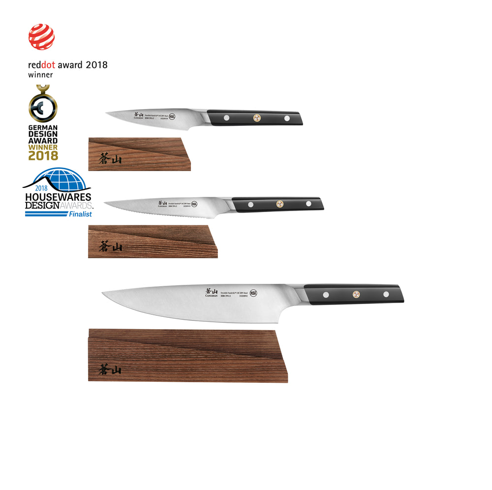TC Series 5-Inch Tomato/Cheese Knife with Ash Wood Sheath, Forged Swed –  Cangshan Cutlery Company