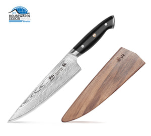 
                  
                    Load image into Gallery viewer, Z Series 8-Inch Forged Chef Knife with Walnut Sheath, Forged German Steel, 62731
                  
                
